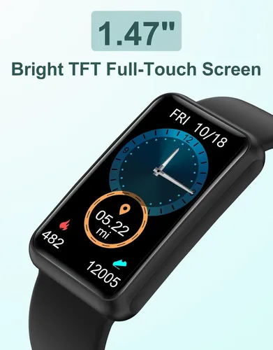 Vista 4 de HUAKUA - Rastreador de fitness sin Bluetooth, sin aplicación, sin necesidad de teléfono; reloj de fitness para hombres, mujeres y padres
