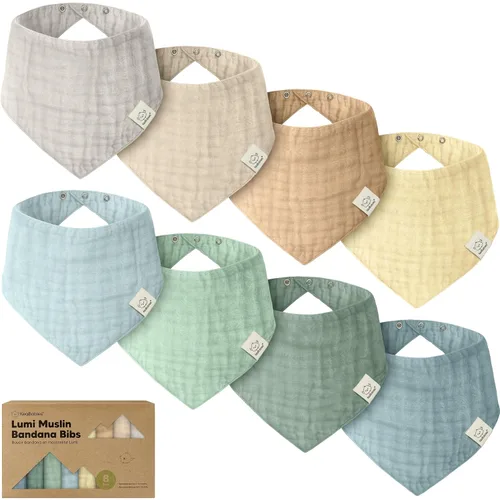 Vista 14 de KeaBabies - Paquete de 8 baberos de muselina para babear, dentición, baberos de muselina bandana para bebés, niños, niñas, recién nacidos