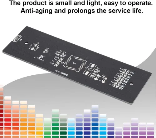 Vista 2 de Microcontrolador DIY LED Digital Music Spectrum Display Kit Rhythm Flash Light Analizador de Espectro Electrónico Piezas de bricolaje