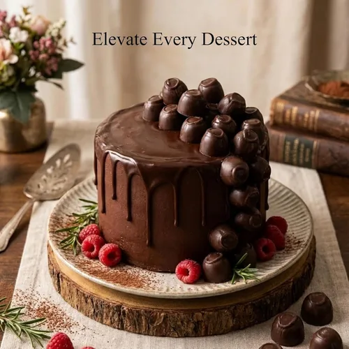 Vista 5 de ANDY ANAND CHOCOLATIER Cordiales belgas de cereza de chocolate oscuro, cerezas cubiertas de chocolate líquido hechas a mano, perfectas como caja