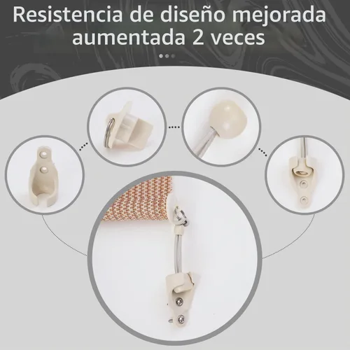 Vista 4 de Kit de tapa de extremo elástico para piezas de persiana enrollable Beige