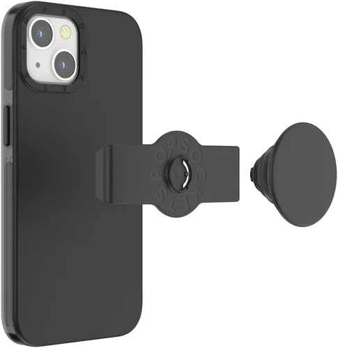 Vista 5 de PopSockets Funda para iPhone 13 Pro con agarre y deslizamiento para teléfono, funda para iPhone 13 Pro - Negro