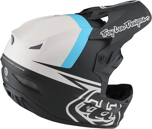 Vista 4 de Troy Lee Designs Adulto Downhill Bicicleta de montaña BMX Casco de fibra D3 Anarchy de cara completa