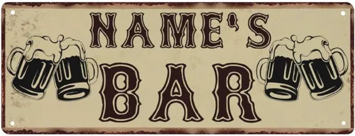 Vista 8 de Letrero de metal personalizado para bar en el patio trasero, decoración rústica, cueva de hombre, cerveza fría, buenos tiempos, letrero de metal