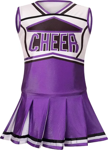 Vista 2 de yolsun - Disfraz de animadora para niñas, de Halloween, lindo uniforme