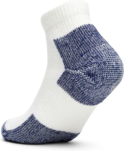 Vista 4 de Thorlos Paquete de 3 pares de mini tripulación para correr Blanco/azul marino