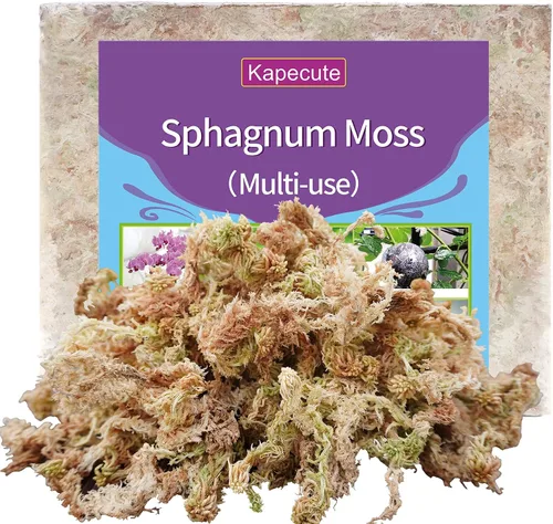 Vista 7 de 5oz de musgo sphagnum para propagación de plantas, excelente mezcla para macetas de orquídeas, ayuda a mantener la humedad