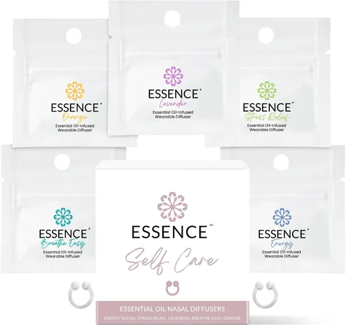 Vista 10 de HONÉ - Anillo difusor nasal de esencia relajante – Anillos nasales de silicona con aceite esencial de aromaterapia para el estrés y el apoyo