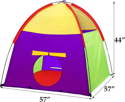 Vista 3 de ATDAWN Tienda de Juegos para Niños, Tienda Desplegable para Niños, Área de Juego para Acampar, Casa de Juegos para Interiores y Exteriores