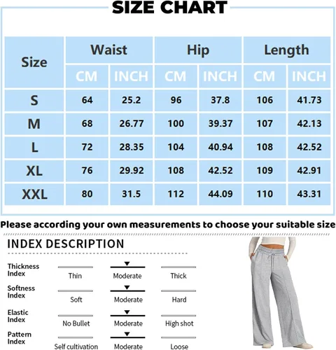 Vista 7 de eoeioa Pantalones deportivos de pierna ancha de gran tamaño para mujer, con cordón, cintura baja, pierna recta, pantalones holgados con bolsillo