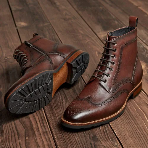 Vista 5 de Botas Oxford casuales para hombre, botas de vestir Chukka para hombre