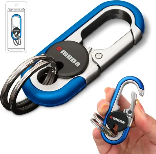 Vista 10 de Men's Car Key Chain, Personalized Creative Stainless Steel Car Keychain for Men, Anti-Loss Heavy Duty Metal Key Ring 3 PZAS