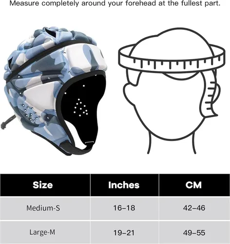 Vista 3 de Casco de rugby de bandera – Protector de cabeza suave 7v7 para jóvenes, ajustable, transpirable, espuma EVA, resistente a los impactos, acolchado