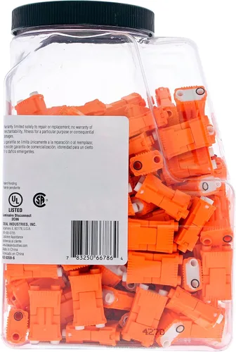 Vista 10 de Ideal Electrical 30-352J - Enchufe de alimentación de desconexión para luminarias, 2 cables, naranja, (paquete de 150)