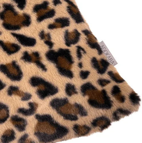 Vista 4 de Fundas de Almohada con Estampado de Leopardo de 18 x 18 Pulgadas Juego de 2 - Fundas de Cojín de Sofá de Piel Sintética Decoración Rústica - Fundas