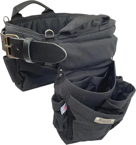 Vista 3 de BOULDER BAG - Cinturón profesional para electricistas MAX Combo con soporte trasero cómodo, hebilla de cinturón de cuero, cinturón de trabajo