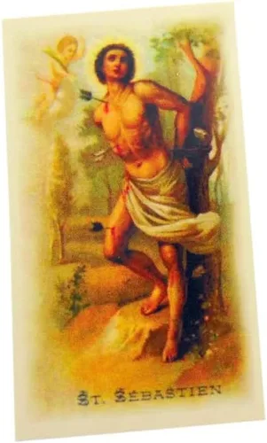 Vista 9 de Westmon Works St Sebastian Holy Card Wallet - Paquete a granel con oración de San Sebastián para atletas, mujeres u hombres, juego de 10