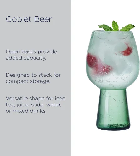 Vista 5 de Mikasa Phoebe - Vaso para bebidas (4 unidades), color salvia
