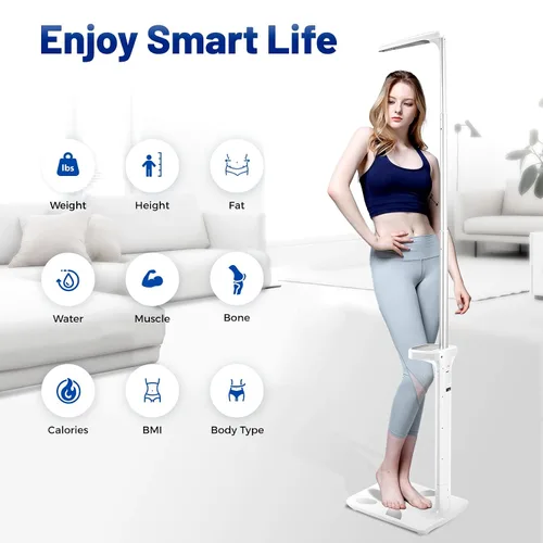 Vista 2 de Báscula médica digital profesional de 440 libras/440.9 lbs de capacidad, báscula médica digital para peso corporal y rango de escala, rango