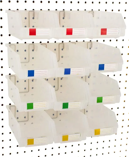 Vista 18 de Papeleras de Pegboard – tamaños 3.5", 5", o 7