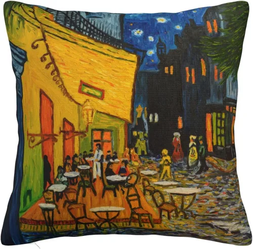 Vista 8 de Fundas de almohada de Van Gogh con diseño de girasoles en jarrón de 18 x 18 pulgadas, funda de almohada para sofá, cama, decoración del hogar