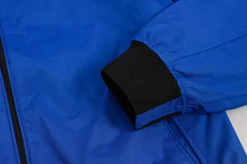 Vista 4 de Chaqueta bomber para hombre, ligera, resistente al agua, cortavientos con 3 bolsillos