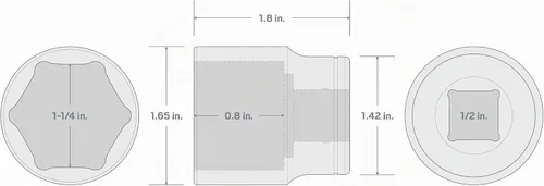 Vista 2 de TEKTON - Dado de encastre (pulgada)