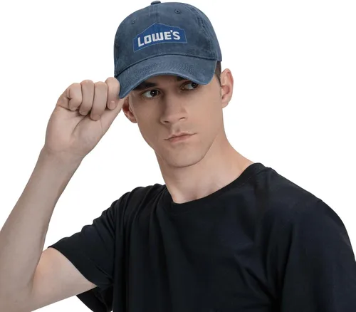 Vista 7 de ATOMDEAM Unisex Lowe'S-Logo-Blue_ Sombrero de vaquero camionero papá regalo hebilla ajustable cierre sombrero de sol