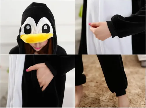 Vista 5 de Adrinfly - Disfraz de pingüino unisex para adulto de una sola pieza