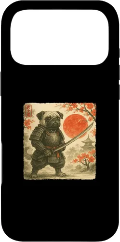 Vista 22 de Pug Samurai Japanese Warrior Costume Sumi-e Art Funny Case for iPhone 17