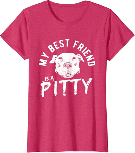 Vista 11 de My Best Friend Is A Pitty Pitties Pitbull - Camiseta Negro