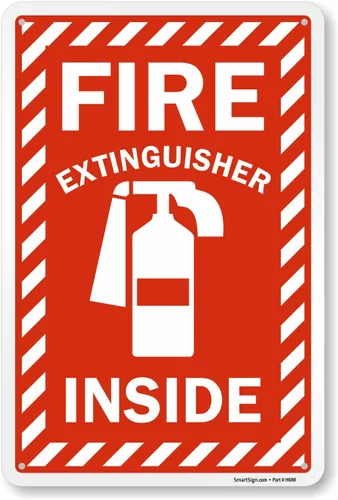 Vista 10 de SmartSign Etiqueta interior para extintor de incendios 4 x 6 pulgadas reflectante de grado de ingeniero, paquete de 3