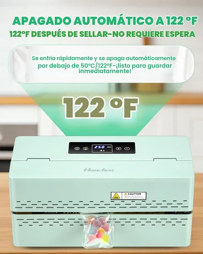 Vista 3 de Máquina de sellado térmico comercial, sellador automático de banda continua 32-482 ° F ajustable con pantalla táctil LED inteligente Rápida