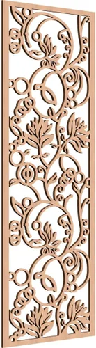 Vista 158 de Caspian Paneles de pared de madera con calado decorativo perforado, 9 3/8 pulgadas de ancho x 24 3/8 pulgadas de alto x 1/4 de alto, cereza