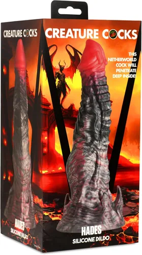 Vista 9 de CREATURE COCKS Hades - Consolador de silicona para hombres, mujeres y parejas. Consolador de criatura de fantasía, base de ventosa fuerte. Texturas