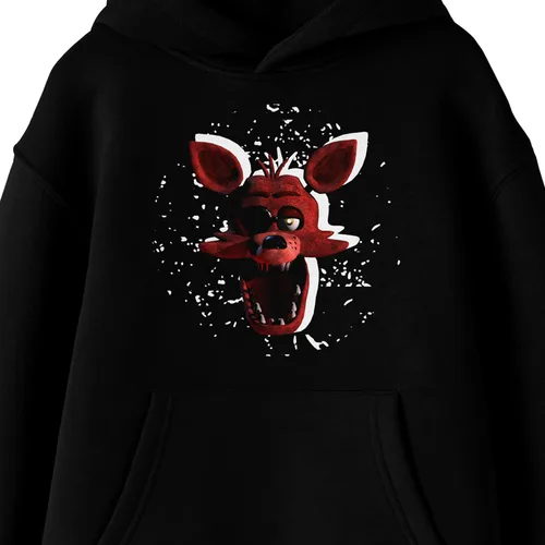 Vista 2 de Bioworld Five Nights At Freddy's Foxy And Foxy Silhouette Youth - Sudadera con capucha negra