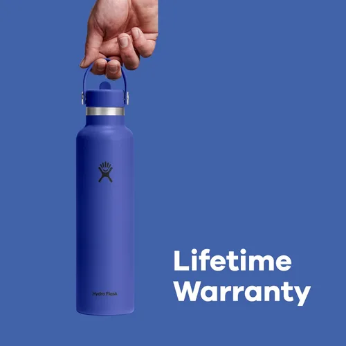 Vista 4 de Hydro Flask Tapa de Boca Estándar con Pajita Flexible Negro