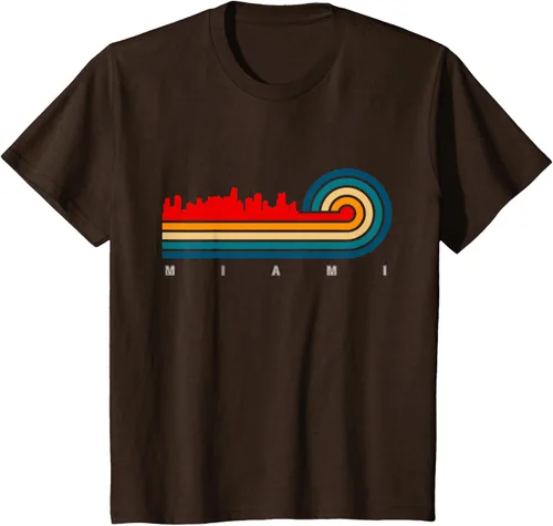 Vista 45 de Camiseta Retro City of Miami Florida, Negro