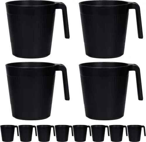 Vista 9 de Greentainer Juego de 4 tazas de café de viaje de plástico, tazas de 20 onzas a prueba de derrames con tapas, vasos de café reutilizables con tapas