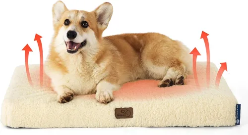 Vista 26 de Bedsure - Cama ortopédica pequeña para perros chicos, impermeable, con funda extraíble lavable, tapete de espuma con forma de huevera para mascotas