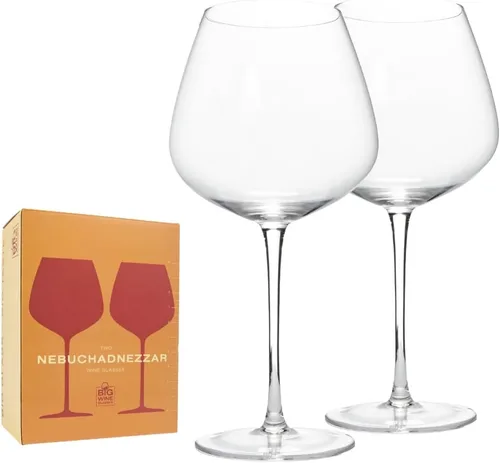 Vista 13 de Balthazar - Juego de 2 copas de vino gigantes de cristal de alta calidad, se adapta a toda la botella de 25.2 onzas líquidas