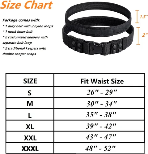 Vista 7 de Deber Cinturón Policial Seguridad Policial 2"/2.25" Cinturón táctico de la Patrulla