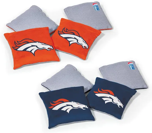 Vista 27 de Wild Sports - Bolsas de frijoles de doble cara de fútbol americano profesional de la NFL, 8 unidades, bolsas de lanzamiento de primera calidad
