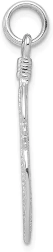 Vista 2 de Colgante de plata de ley 925 para hombre con diseño de plumas 0394in