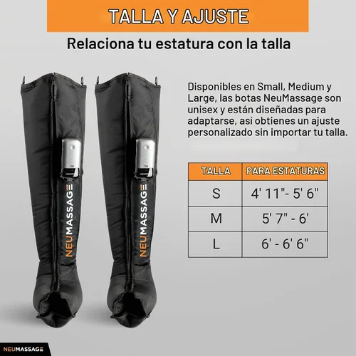 Vista 6 de Sistema de recuperación de masaje de compresión de pierna profesional NEUMASSAGE Botas de recuperación de aire recargables inalámbricas