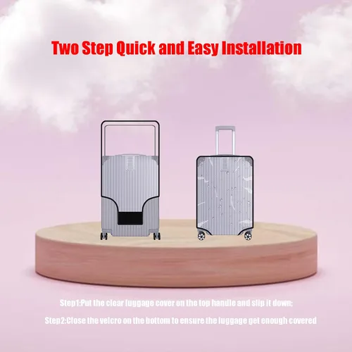 Vista 5 de Kinglighten Funda protectora de equipaje de PVC transparente de plástico para maleta, protectores de viaje para equipaje, Transparente, Viajes