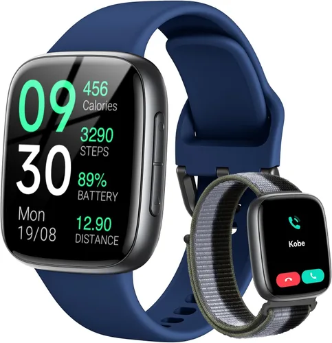 Vista 13 de Fitpolo Reloj inteligente, rastreador de fitness AMOLED de 1.85 pulgadas con llamada Bluetooth, monitor de frecuencia cardíaca/sueño/SPO₂, más