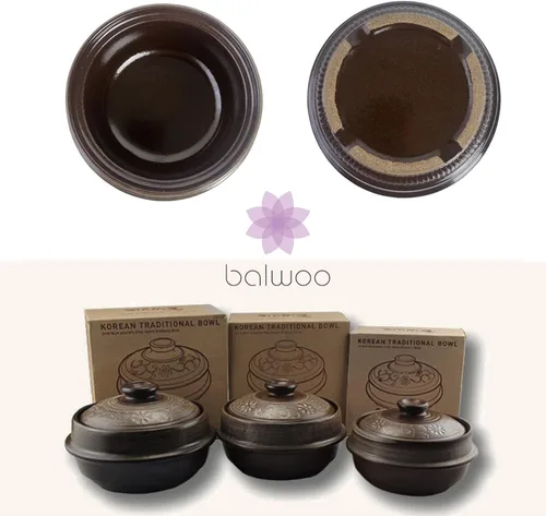 Vista 7 de Olla coreana de barro de barro Ttukbaegi, Esmalte de barro natural de cerámica de arcilla Cazuela de cocción de arcilla, Olla de cerámica resistente