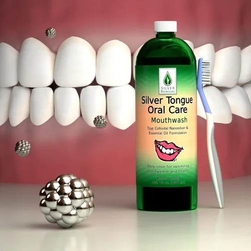Vista 5 de Silver Tongue Oral Care - Enjuague bucal de plata coloidal natural (4 onzas)