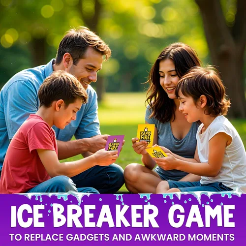 Vista 4 de QUOKKA Juego de tarjetas de conversación familiar – Juego de romper el hielo para niños y familias – Tarjetas rompehielos con más de 500 preguntas